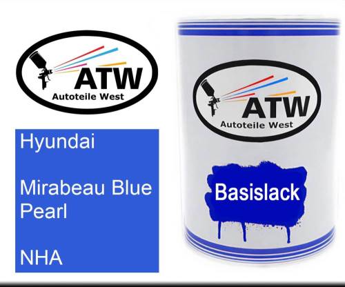 Hyundai, Mirabeau Blue Pearl, NHA: 500ml Lackdose, von ATW Autoteile West.